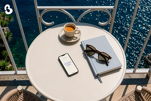 iPhone Mockup PSD – Balcony