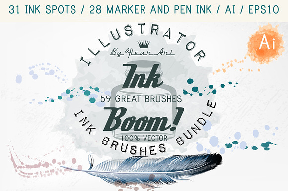 Ink spots brushes preview 5