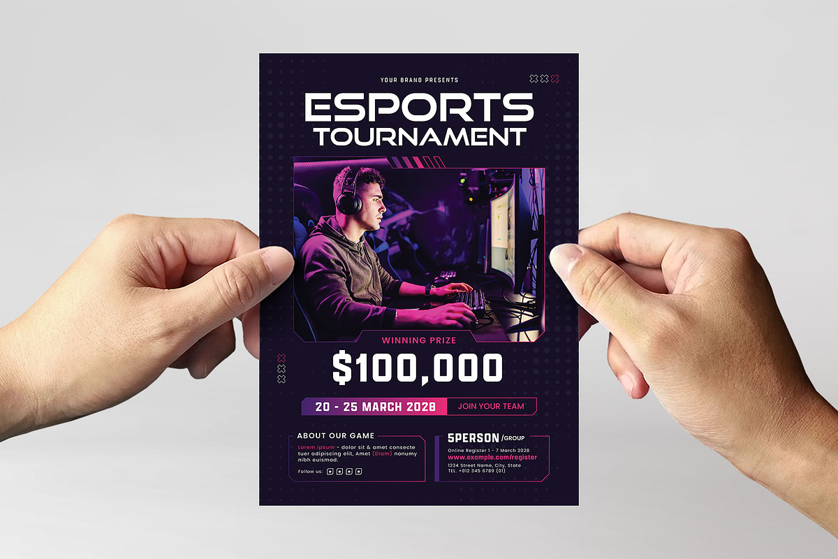 Gaming Flyer Template, a Flyer Template by BrandPacks
