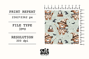 Pattern with wizard bear, a Pattern Graphic by Cuteanny Design (Thumbnail 2 of 4)
