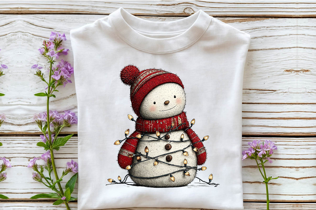Christmas Whimsical Snowman Clipart, an Illustration by Sublimation Artist (Photo 6 of 6)