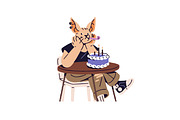 Animals at birthday party set, cards, an Animal Illustration by PaperTrident (Thumbnail 8 of 18)