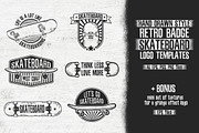 Retro skateboard | Template logo set, a Branding & Logo Template by Uniyok (Thumbnail 1 of 3)