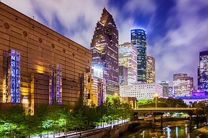 Houston, Texas Downtown Skyline at Night