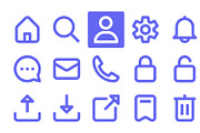 UI/UX User Interface Icon 3 in 1, an Outline Icon by Evloxx Studio (Thumbnail 4 of 4)