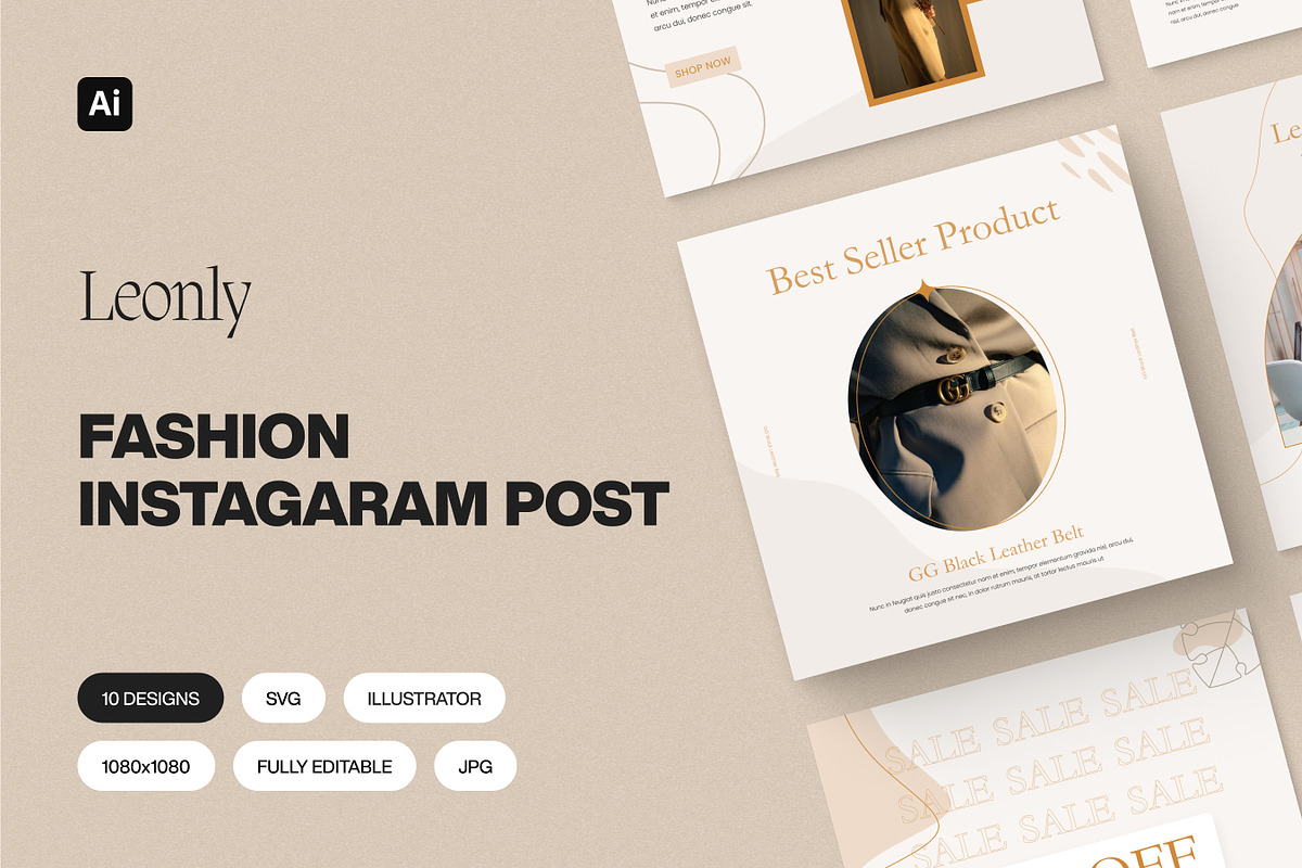 Fashion Instagram Post Template, a Social Media Template by prajapixels (Photo 1 of 4)