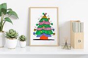 Watercolor Boho Christmas Clipart, an Illustration by Canvas Craft (Thumbnail 7 of 8)
