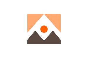 mountain view with sunset logo, a Branding & Logo Template by devastd