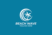 Tropical beach wave palm tree logo, a Branding & Logo Template by Signatoro (Thumbnail 2 of 3)