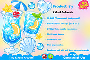 Cute Blue Ocean Soda Clipart PNG, a Food Illustration by K.JackArtwork (Thumbnail 4 of 4)