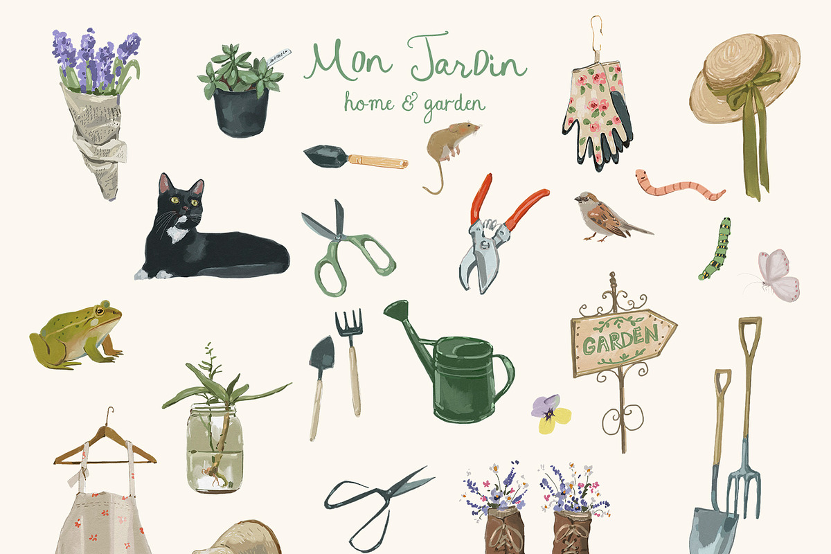 Spring Watercolor Illustrations, a Decorative Illustration by whiteheartdesign (Photo 28 of 30)