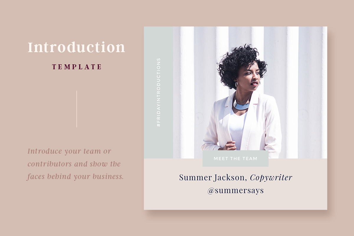 Hepburn Instagram Post Templates, a Social Media Template by Head of House (Photo 7 of 12)