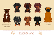 Collection of different dogs, an Illustration by Mallinka (Thumbnail 4 of 8)