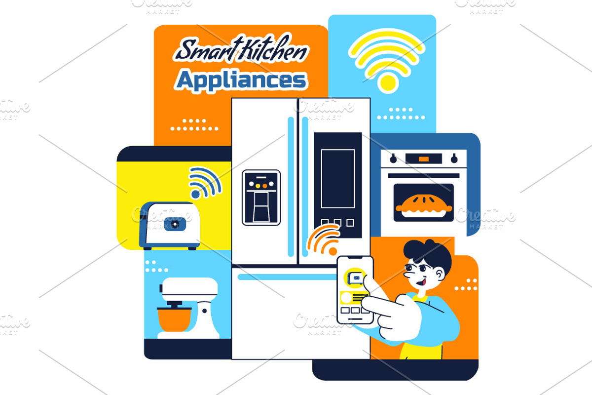 10 Smart Kitchen Appliances, a Technology Illustration by denayunebgt (Photo 4 of 4)