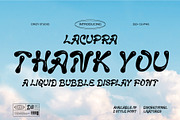 Lacupra - Liquid Bubble Display Font, a Sans Serif Font by Drizy (Thumbnail 10 of 10)