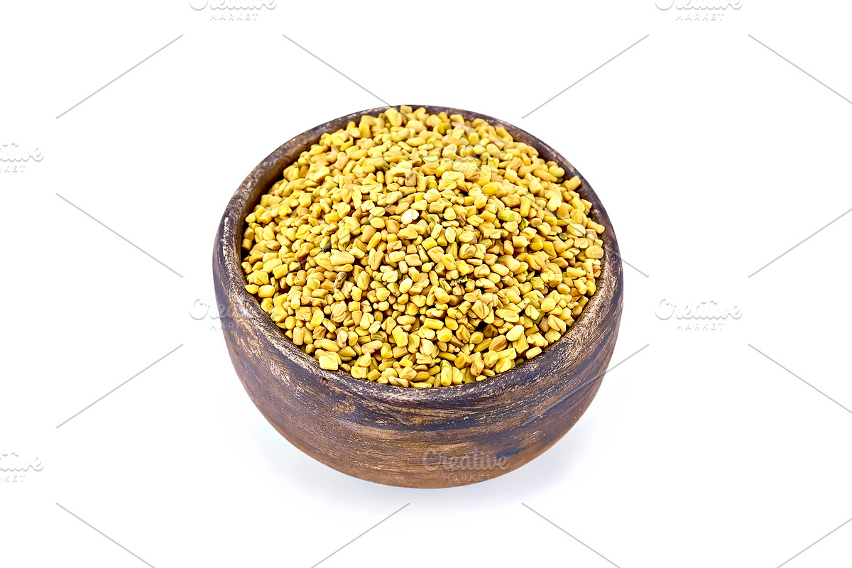 Fenugreek in bowl isolated, a Food & Drink Photo by rezkrr (Photo 3 of 3)