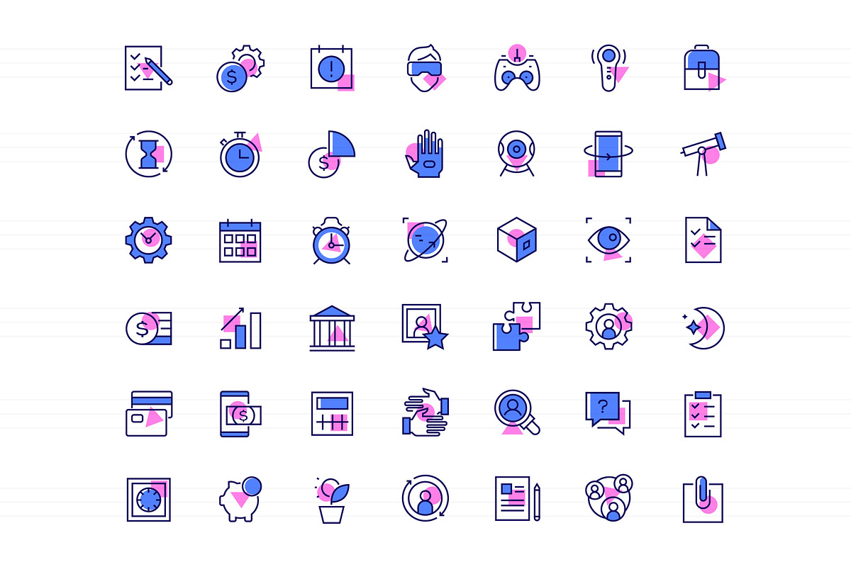 Line design icons with color filling, an Outline Icon by Boyko Pictures (Photo 10 of 10)