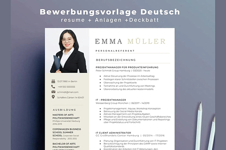 Bewerbungsvorlagen Word Lebenslauf
