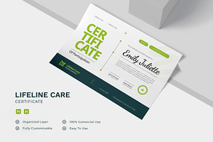 Lifeline Care - Certificate, a Card Template by Esensifiksi.studio