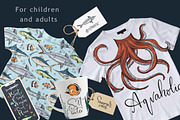 Under the sea. Big graphic set., an Animal Illustration by Red Ink (Thumbnail 8 of 10)