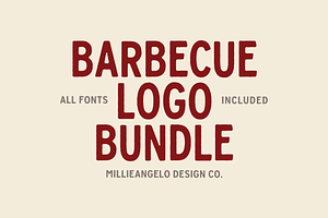 Barbecue Logo Bundle + Fonts