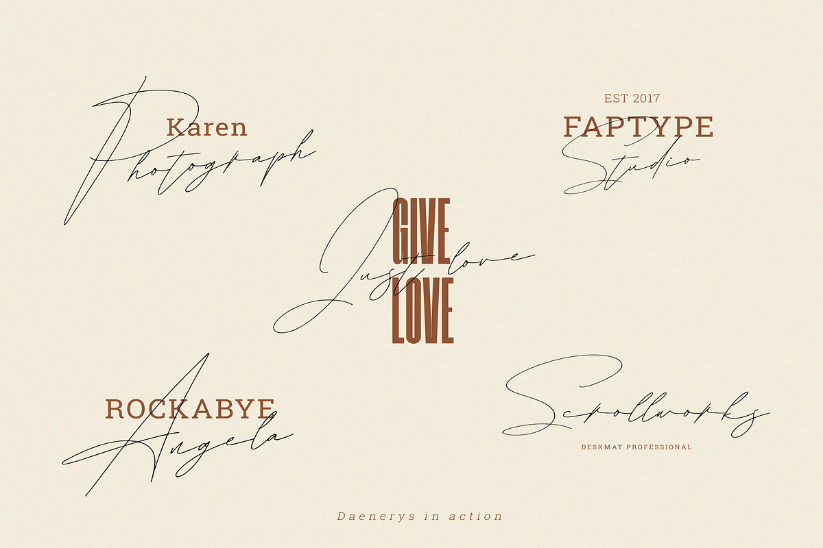 Daenerys | Extra Thin Signature Font, a Script Font by Ardana Creative (Photo 5 of 11)