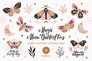Magic Moon Butterflies Clipart Set, an Object Graphic by Alena Koval (Thumbnail 1 of 15)