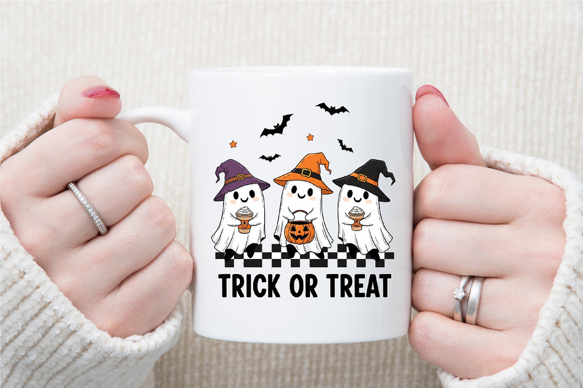 Trick or Treat Ghost Coffee Hallowee, an Illustration by Sublimation Artist (Photo 9 of 9)