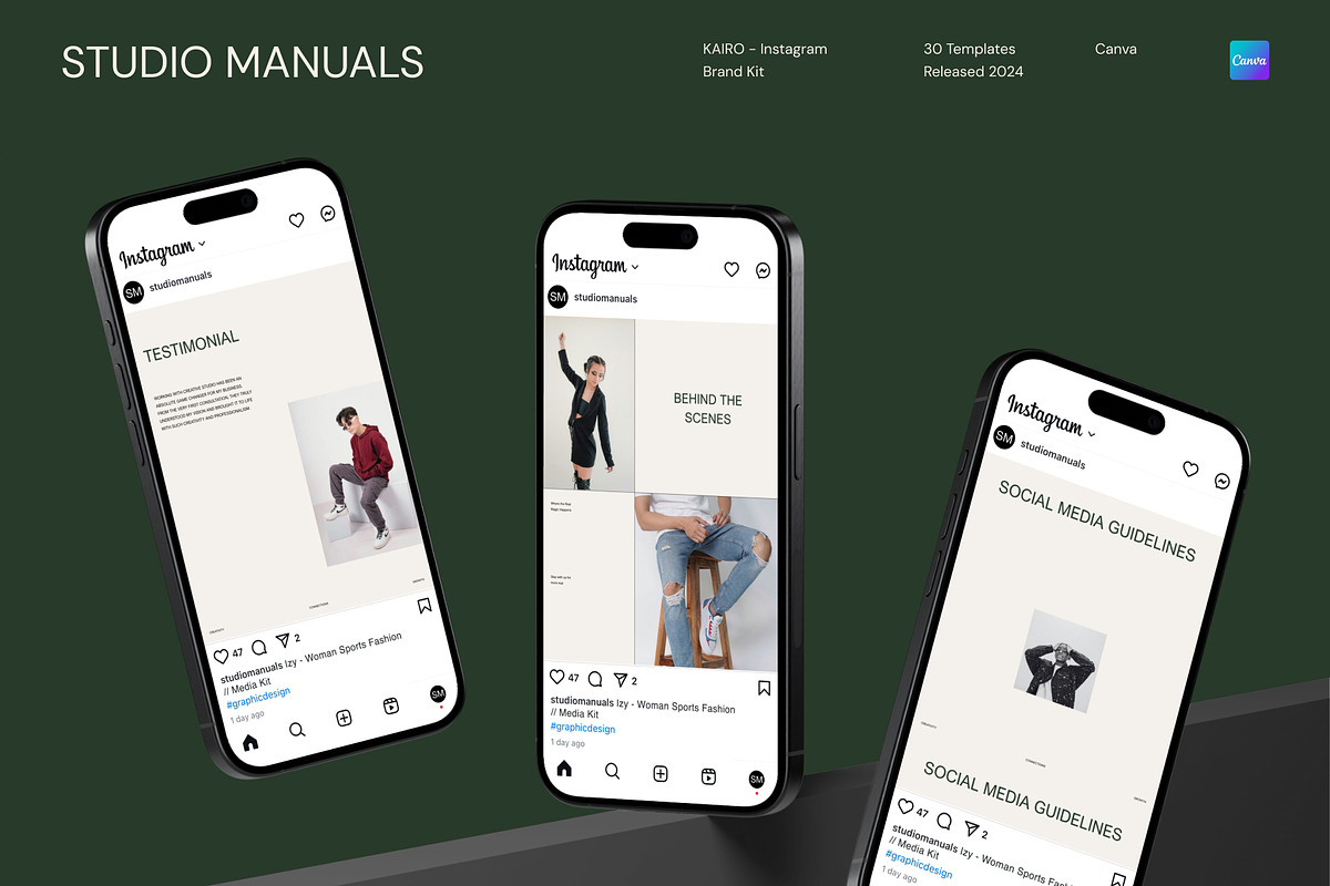 KAIRO - Instagram Brand Kit, a Social Media Template by Studio Manuals (Photo 3 of 8)