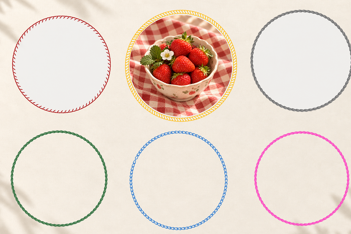 Hand-Drawn Stitch & Cord Frames, an Object Graphic by MarisoArt (Photo 4 of 7)