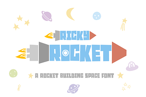 RICKY ROCKET FONT | a fun space font