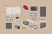 Vintage Scrapbook Layout & Elements, an Object Graphic by Ghurafa Studio (Thumbnail 3 of 3)