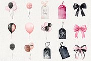 Black Friday's Black & Pink Clipart, an Illustration by NadiaTheronArt (Thumbnail 3 of 5)