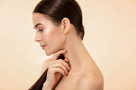 Beautiful female face perfect skin stock photo containing face and skin, a Person Photo by Volodymyr Melnyk