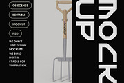 Long Garden Fork Mockup, a Household Mockup by hiddemaru (Thumbnail 4 of 4)