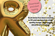 Gold foil balloon font, a Handwritten Font by ink drop (Thumbnail 3 of 4)