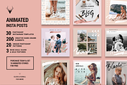 Rose Gold ANIMATED Instagram Posts, a Social Media Template by SilverStag Type Foundry (Thumbnail 1 of 15)