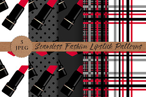 FASHIONISTA seamless patterns set