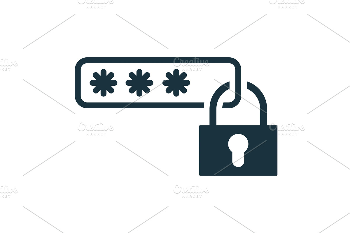 Password protected padlock securing, a Technology Illustration by Aimagenarium@gmail.com