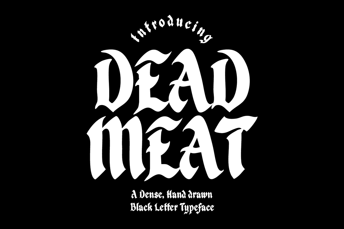 Dead Meat Blackletter Display Font, a Blackletter Font by Tom Gordon Design (Photo 1 of 2)