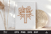 Religious Flower Crosses SVG files, an Object Graphic by ClipartMuchLove (Thumbnail 3 of 7)