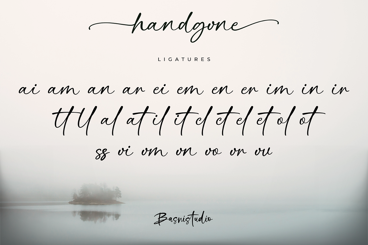 Handgone a handwritten font, a Handwritten Font by Basnistudio (Photo 14 of 16)