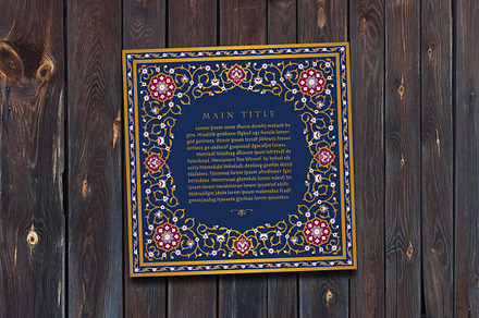 Arabic Floral Frame, a Card Template by Azat1976