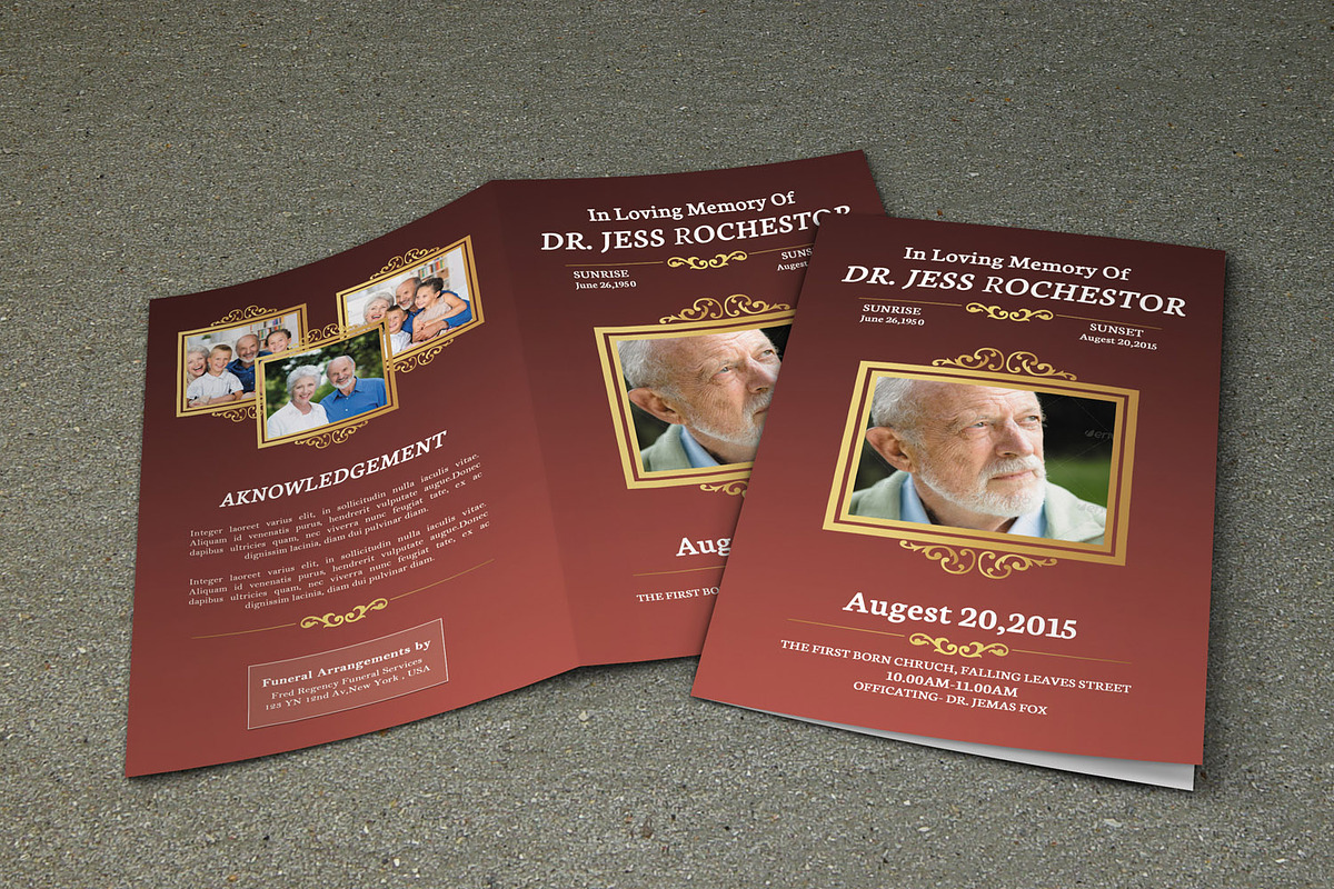 Printable Funeral Template-V257, a Brochure Template by Template Shop (Photo 1 of 4)