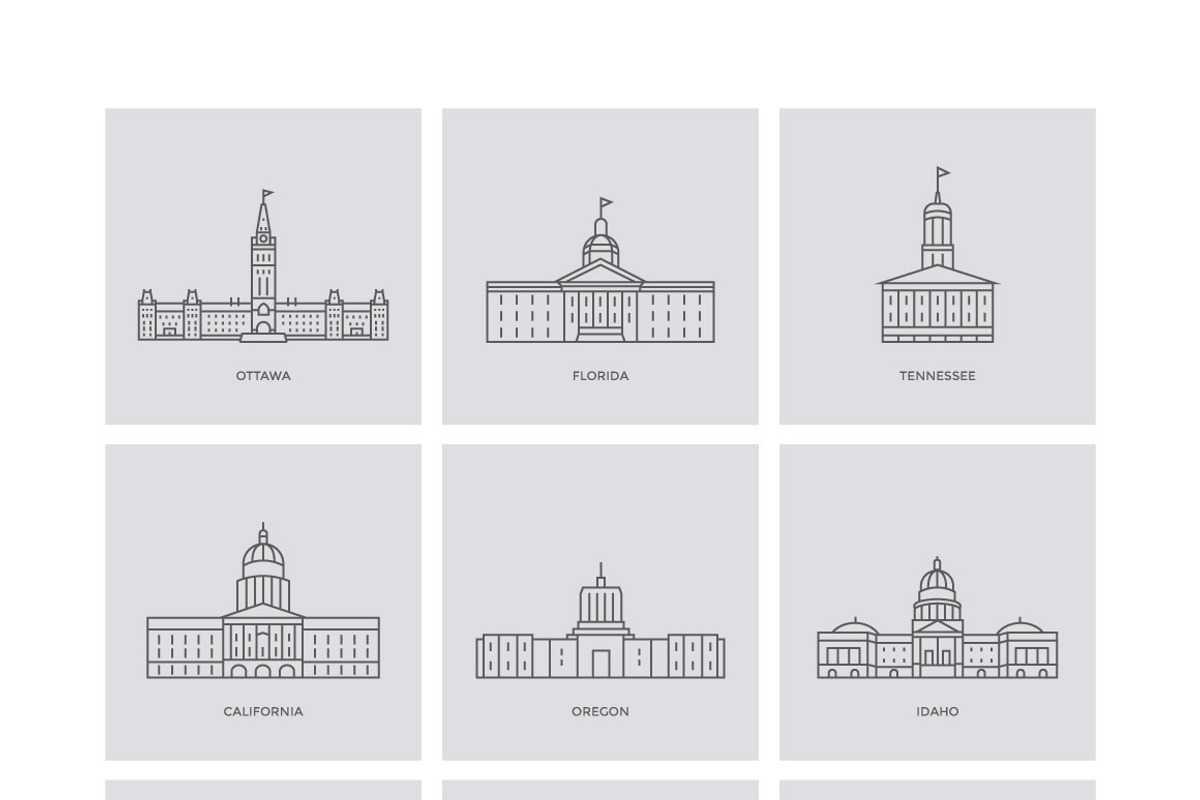 150+ World Capitals Illustration, a Decorative Illustration by Creative Stall (Photo 3 of 5)