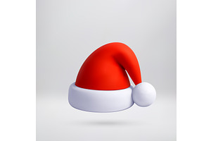 Red santa hat, a festive 3d render, an Object Illustration by Abscent
