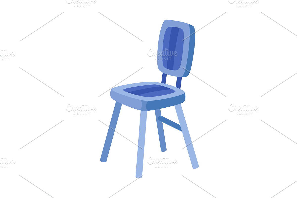A Stylish Blue Chair Designed, an Object Illustration by Things for designers