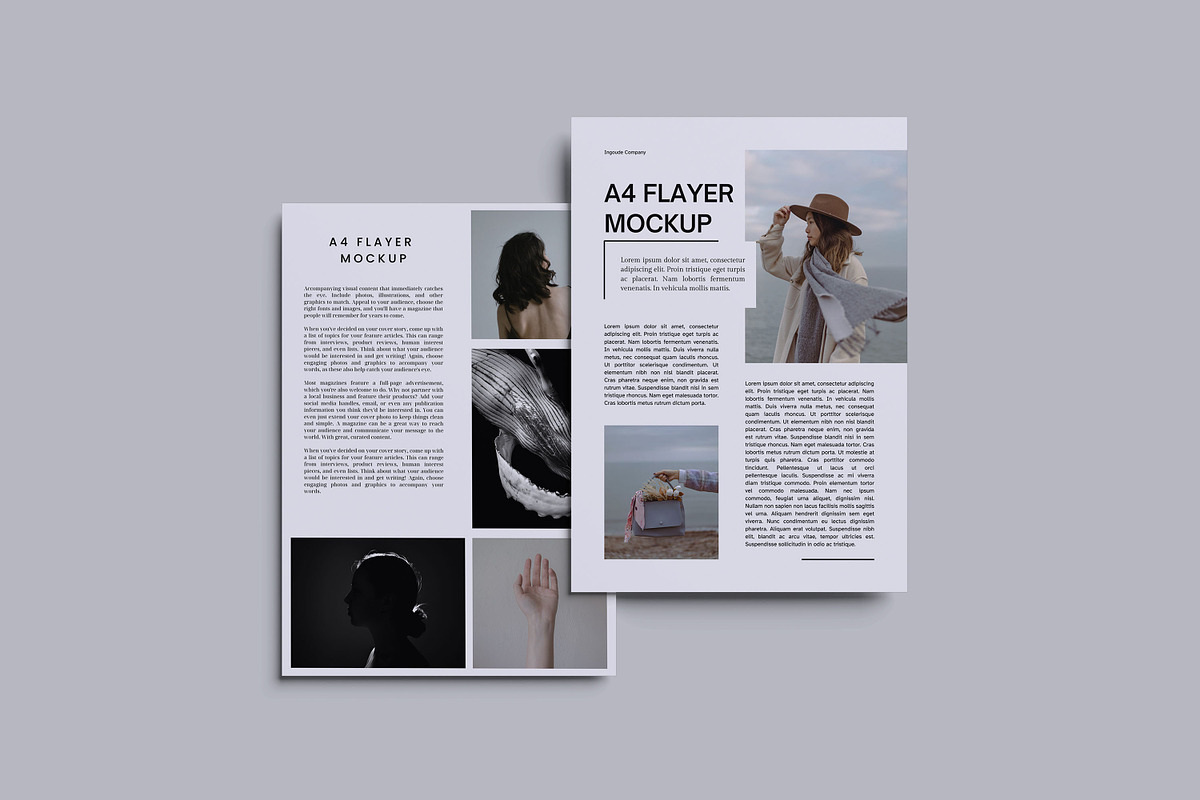 A4 Flyer Mockup, an Advertising Mockup by xavier_studio (Photo 3 of 5)