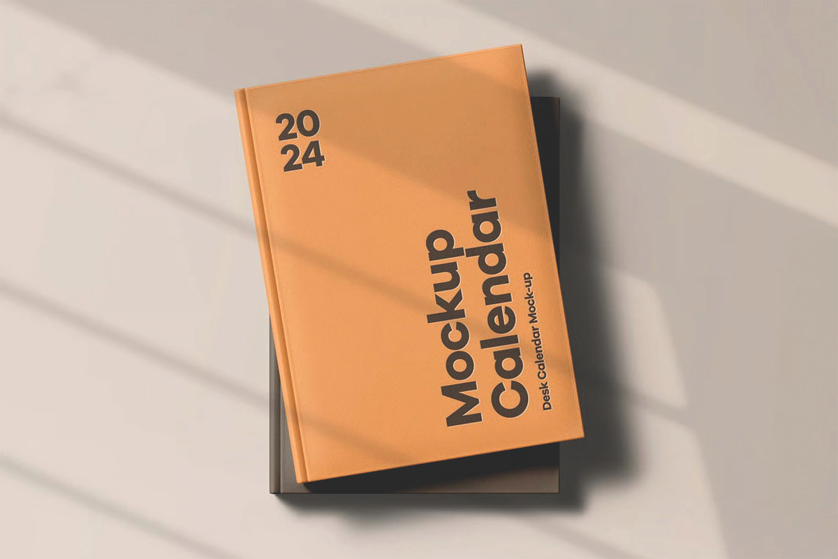 Calendar Book Cover Mockup, an Advertising Mockup by DesignRushMarket (Photo 7 of 13)