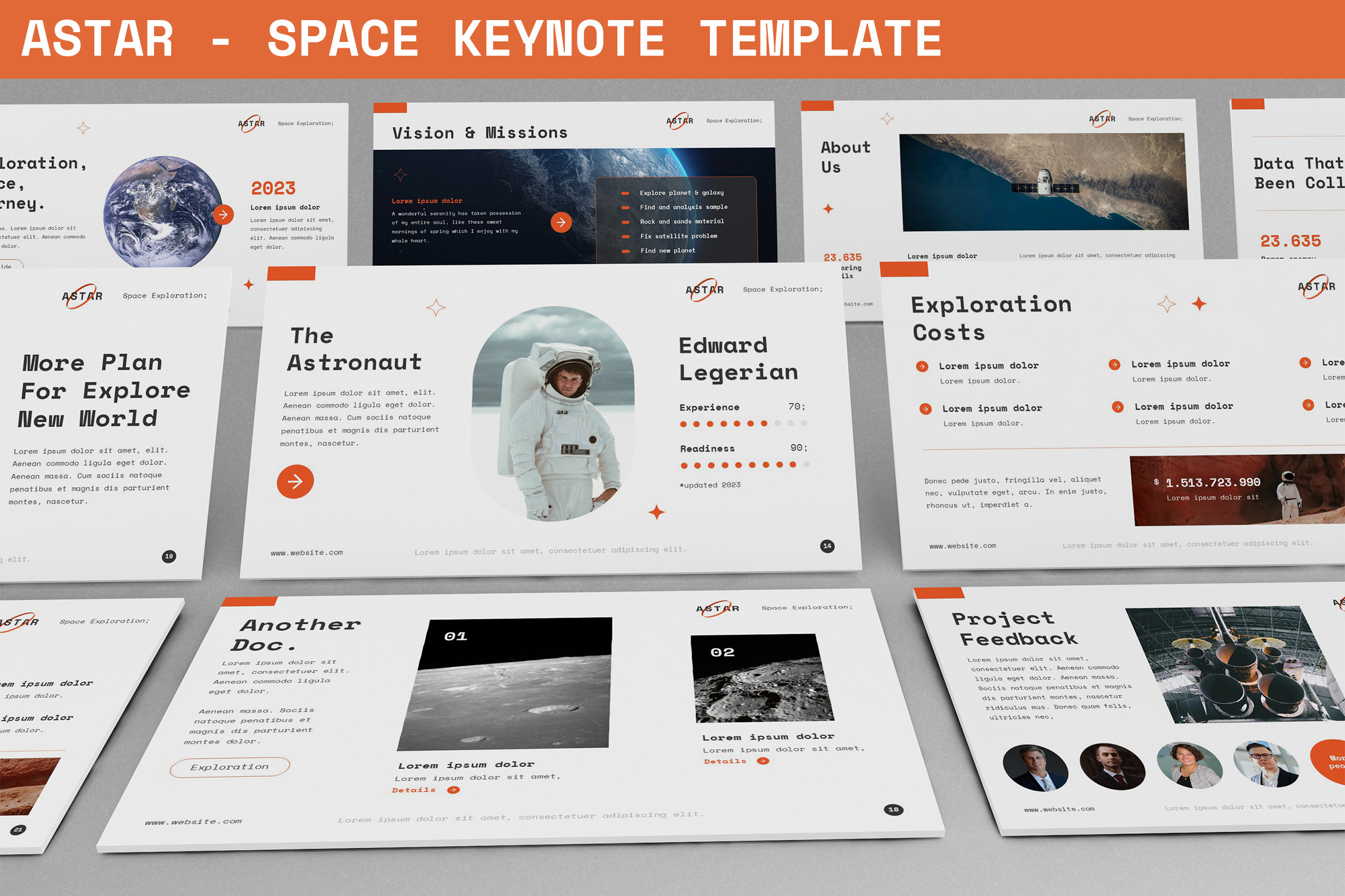Astar - Space Keynote Template, a Presentation Template by SlideFactory